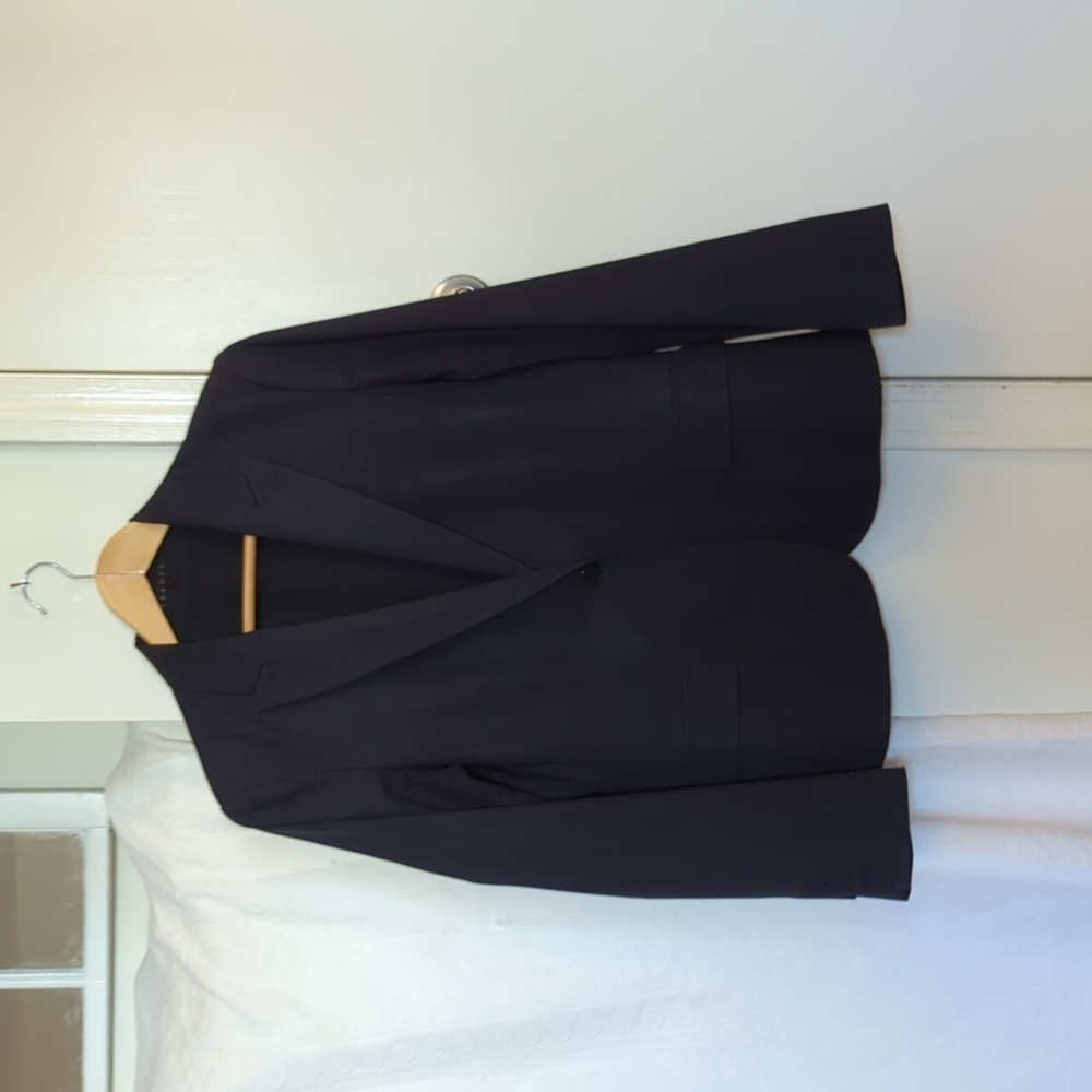 Theory- Gabe B, single button, navy blazer, size 12
